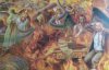 Путин и герб Советского Союза горят в аду на церковной фреске