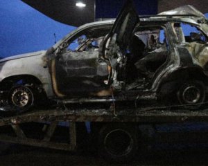 Опубликовали фото взорванной машины ОБСЕ