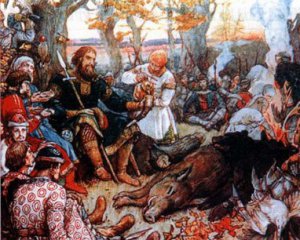 Войско Чингисхана устроили банкет на трупах русских князей и бояр