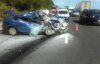 Смертельная авария: автомобиль расплющило от удара
