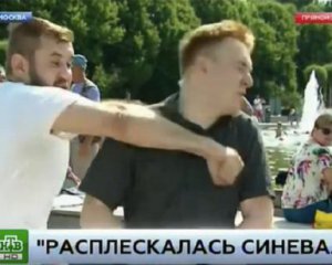 Гопник побив російського пропагандиста у прямому ефірі