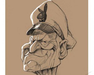 Український художник намалював шарж на засновника Playboy Г'ю Гефнера