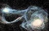 Телескоп Hubble сфотографировал столкновение двух галактик