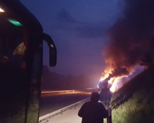 Автобус с паломниками загорелся дорогой в Польшу