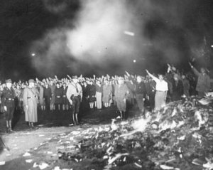 За ніч студенти спалили на вогнищі 20 тисяч книжок