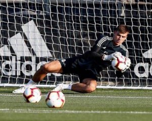 Лунін продемонстрував дива реакції на тренуванні "Реала"