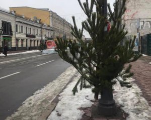 Киевлян шокировал рождественский декор