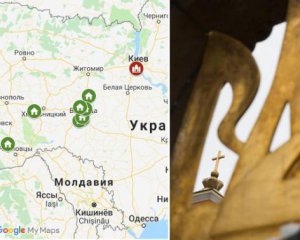 В сети появилась онлайн-карта перехода приходов из Московского патриархата в ПЦУ