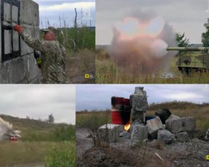 Украинский танк &quot;Оплот&quot; эффектно раздавил &quot;Москвича&quot; в сюжете американского канала