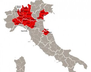 Коронавірус: Італія закрила на карантин 12 провінцій