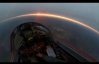Пилот украинского истребителя показал живописный закат над облаками