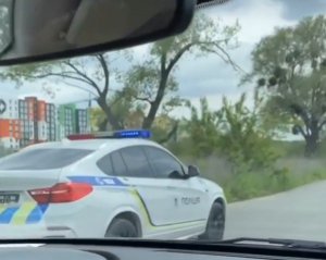 Под Киевом заметили уникальное патрульное авто