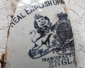 Возле украинского замка нашли остатки посуды с гербом английских монархов